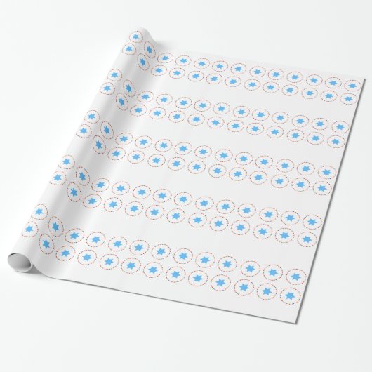 Chanukah Wrapping Paper Cadeaupapier (Uitgerold)