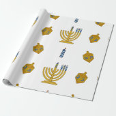 Chanukah Wrapping Paper Cadeaupapier (Uitgerold)
