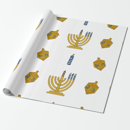 Chanukah Wrapping Paper Cadeaupapier (Uitgerold)