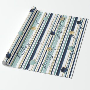 Chanukah wrapping paper de nieuwe elegante te cadeaupapier