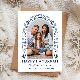 Chanukka Familie Fotokaart Kaart