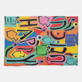 Chanukka Gelukkig Helder Kunst Theedoek (Horizontaal)