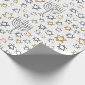 Chanukka Menora Cadeaupapier (Hoek)