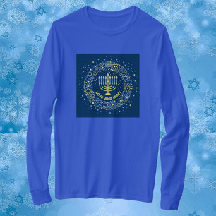 Chanukka Menora Davidster Krans T-shirt