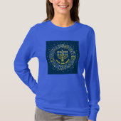 Chanukka Menora Davidster Krans T-shirt (Voorkant)
