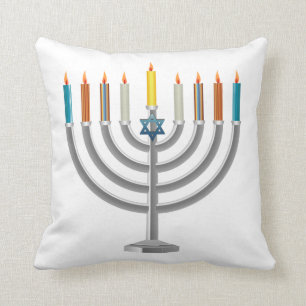 Chanukka-menorah Kussen