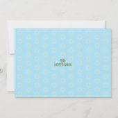 Chanukka Menorah Olijven | Baby Blau Groep Feestdagenkaart (Achterkant)