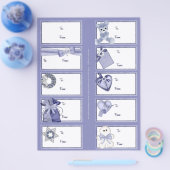 Chanukka-ontwerpen 4 cadeautabels per pagina - 10  flyer (Enkel)