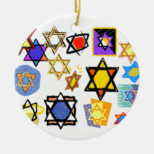 CHANUKKA ORNAMENTEN - JEWISH STARS - MOGEN DAVID