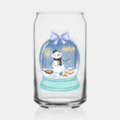 Chanukka Sneeuwbol Blikvorm Glas (Voorkant)