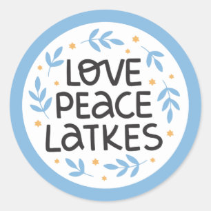 Chanukka Vrede en Latkes Sticker