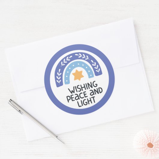 Chanukka Vredeslicht Sticker (Envelop)