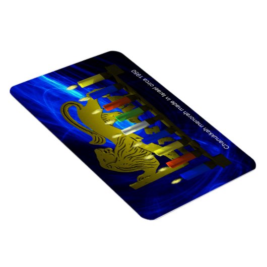 Chanukkah Brass Lion Menorah Magneet (Rechterzijde)