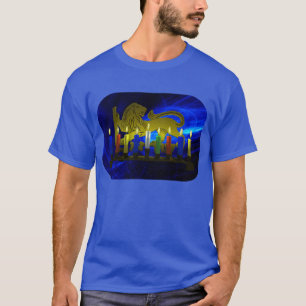 Chanukkah Brass Lion Menorah T-shirt