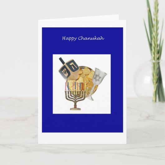 Chanukkah Dreidel Feestdagen Kaart (Voorkant)