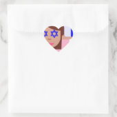 chanukkah hair flip emoji hart sticker (Tas)