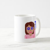 chanukkah hair flip emoji koffiemok (Voorkant rechts)