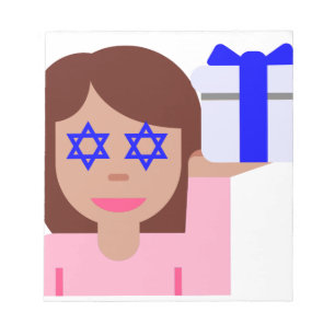 chanukkah hair flip emoji notitieblok