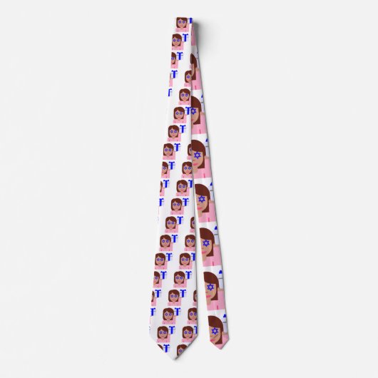 chanukkah hair flip emoji stropdas (Voorkant)