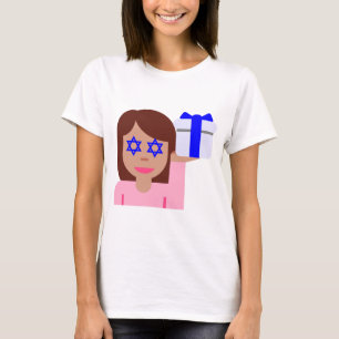 chanukkah hair flip emoji t-shirt