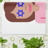 chanukkah hair flip emoji theedoek (Gevouwen)