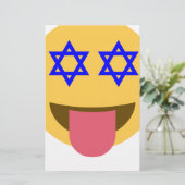 chanukkah hanukkah emoji briefpapier (Staand voorkant)
