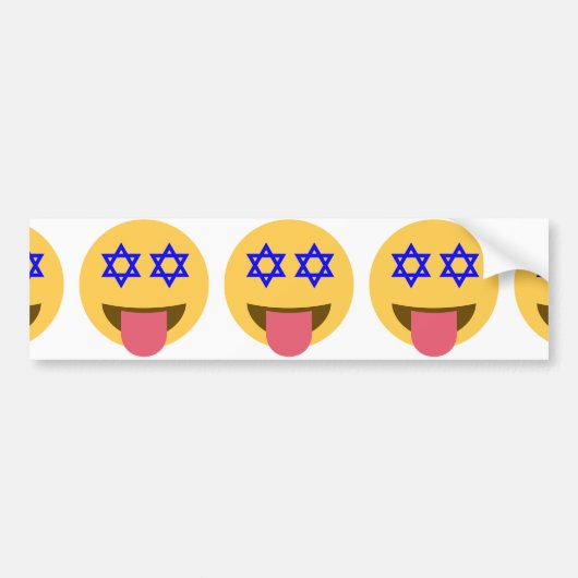 chanukkah hanukkah emoji bumpersticker (Voorkant)