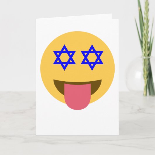 chanukkah hanukkah emoji feestdagen kaart (Voorkant)