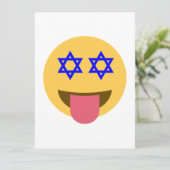 chanukkah hanukkah emoji feestdagenkaart (Staand voorkant)