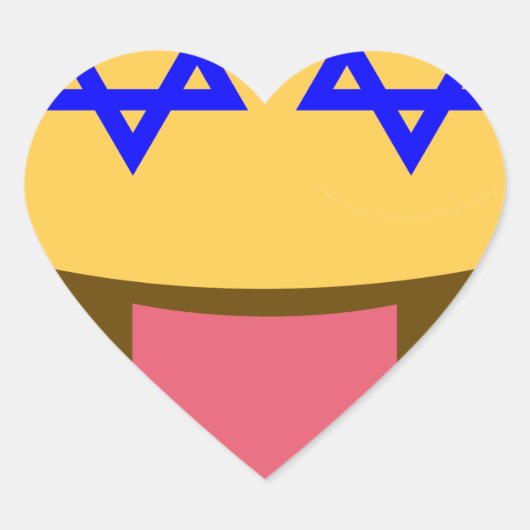 chanukkah hanukkah emoji hart sticker (Voorkant)