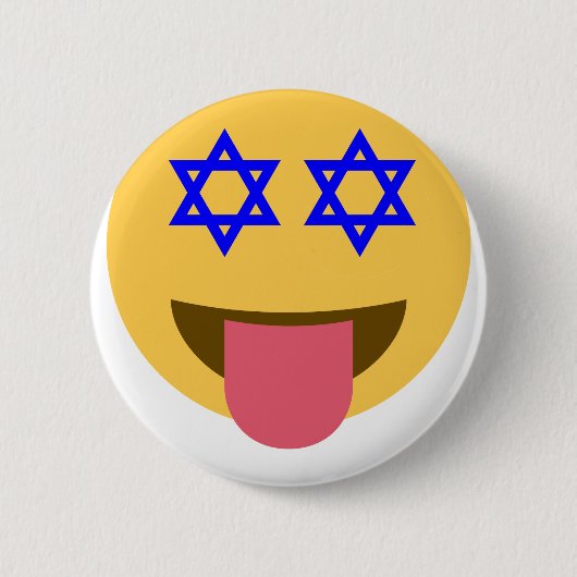 chanukkah hanukkah emoji ronde button 5,7 cm (Voorkant)