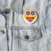 chanukkah hanukkah emoji ronde button 5,7 cm (In situ)