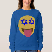 chanukkah hanukkah emoji womens sweatshirt (Voorkant)