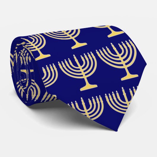 Chanukkiyah Stropdas (Opgerold)