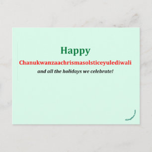 Chanukwanzchrismasolsticeyulediwali Briefkaart