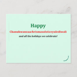 Chanukwanzchrismasolsticeyulediwali Briefkaart