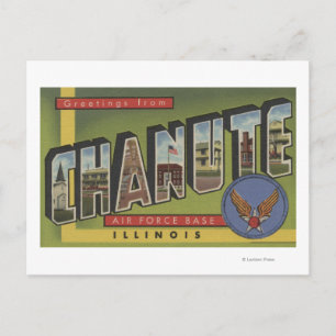 Chanute Air Force Base - Grote letterscènes Briefkaart