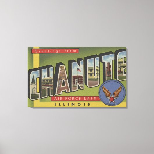 Chanute Air Force Base - Grote letterscènes Canvas Afdruk (Voorkant)