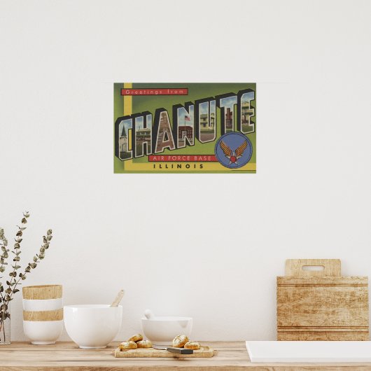 Chanute Air Force Base - Grote letterscènes Poster (Keuken)