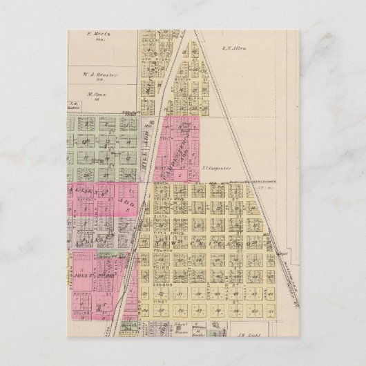 Chanute, Shaw en Morehead, Kansas Briefkaart (Voorkant)