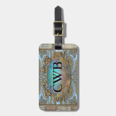 Chanvire Elegant Monogram Bagagelabel (Voorkant verticaal)
