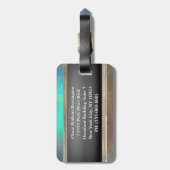 Chanvire Elegant Monogram Bagagelabel (Achterkant verticaal)