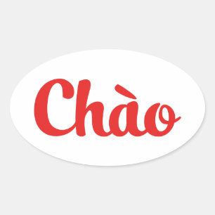 Chào/Hallo ~ Vietnam/Vietnamees/Tiếng Việt Ovale Sticker