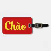 Chào / Hallo ~ Vietnam / Vietnamees / Tiapng Vioot Bagagelabel (Voorkant horizontaal)