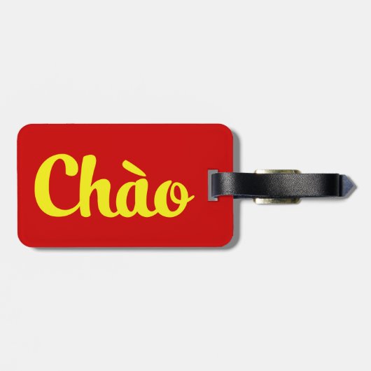 Chào / Hallo ~ Vietnam / Vietnamees / Tiapng Vioot Bagagelabel (Achterkant horizontaal)