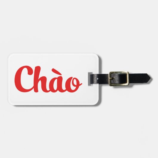 Chào / Hallo ~ Vietnam / Vietnamees / Tiapng Vioot Bagagelabel (Voorkant horizontaal)