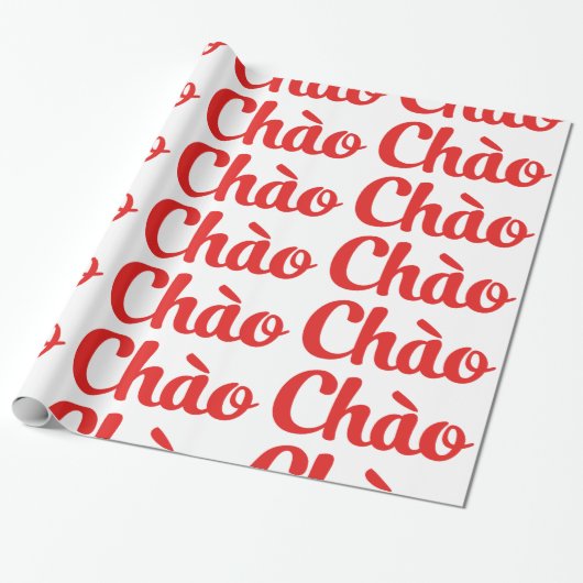 Chào / Hallo ~ Vietnam / Vietnamees / Tiapng Vioot Cadeaupapier (Uitgerold)