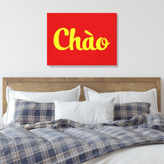 Chào / Hallo ~ Vietnam / Vietnamees / Tiapng Vioot Canvas Afdruk (Insitu (Slaapkamer))