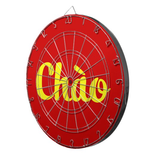 Chào / Hallo ~ Vietnam / Vietnamees / Tiapng Vioot Dartbord (Voorkant Rechts)