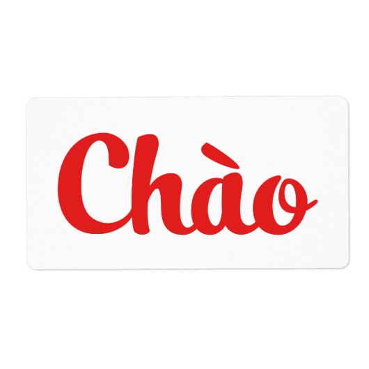 Chào / Hallo ~ Vietnam / Vietnamees / Tiapng Vioot Etiket (Voorkant)